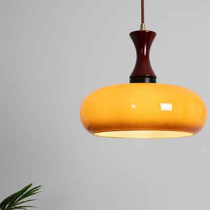 Zeylon | Elegant Retro Glass and Wood Kitchen Pendant Lighting 3