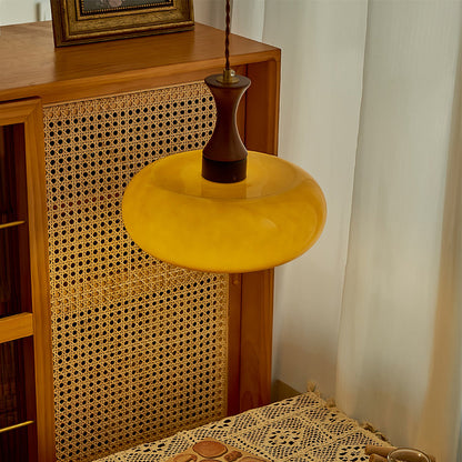 Zeylon | Elegant Retro Glass and Wood Kitchen Pendant Lighting 5