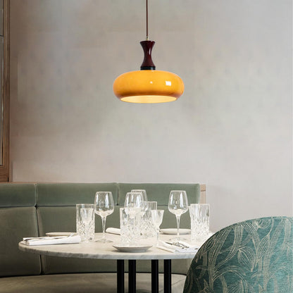 Zeylon | Elegant Retro Glass and Wood Kitchen Pendant Lighting 6