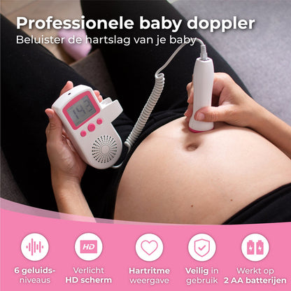 Baby Fetal Heart Monitor with LCD Display and Ultrasound - Lusomart