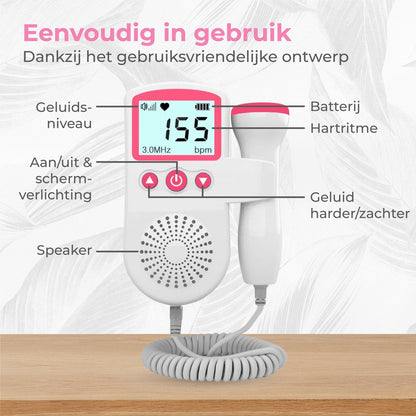 Zwangere Vrouwen Doppler Baby Hartslagmonitor Ultrasone Technologie LCD Scherm 1