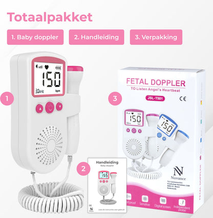 Zwangere Vrouwen Doppler Baby Hartslagmonitor Ultrasone Technologie LCD Scherm 6