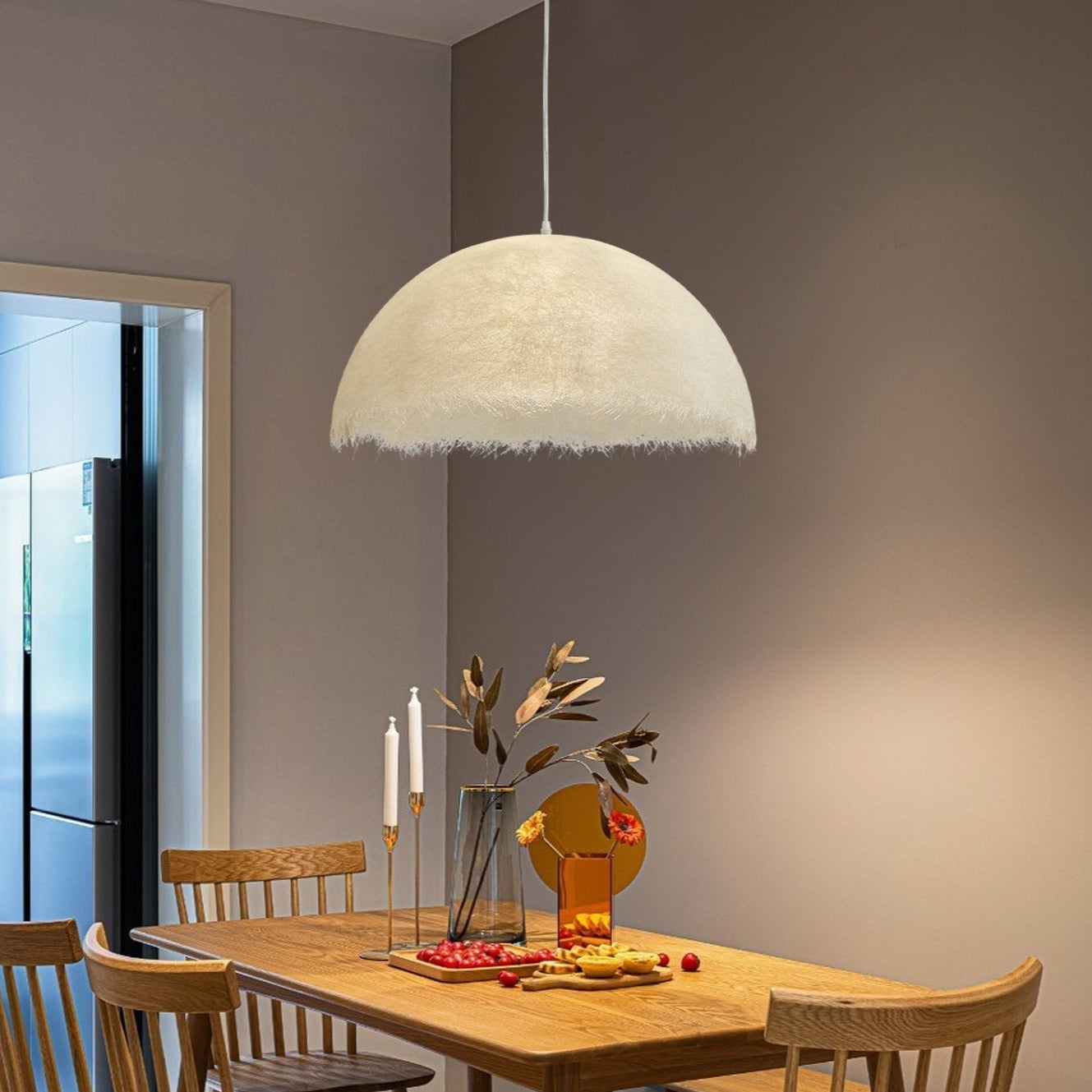 Unique Glass Dome Hanging Lamp