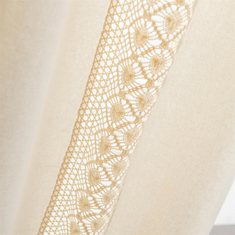 Sheer White Tassel Window Curtain Panel