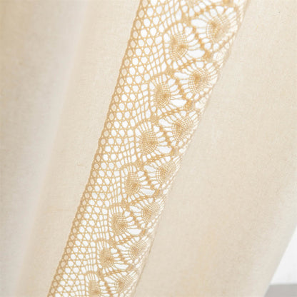 Sheer White Tassel Window Curtain Panel