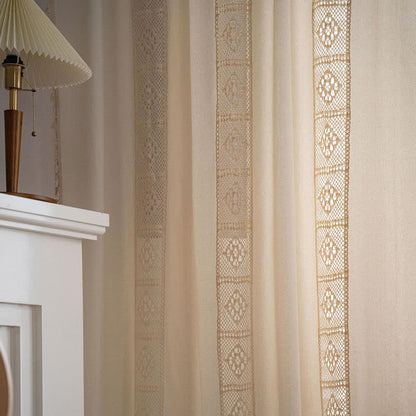 Neutral Semi Sheer Window Curtain Set