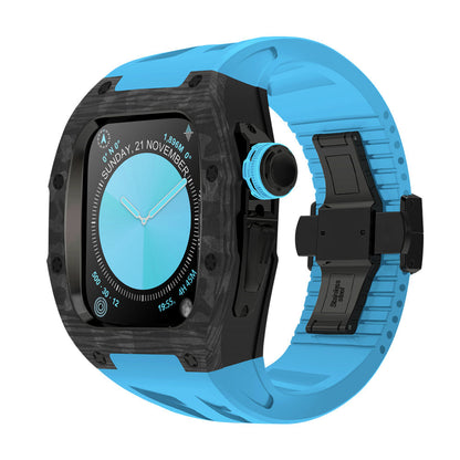 Premium Carbon Fiber Watch Upgrade Kit with Metal Trim