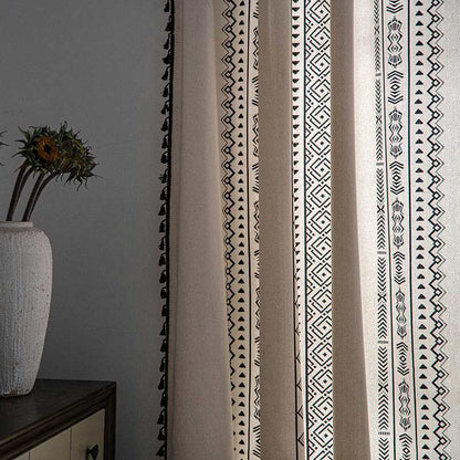 Stylish Patterned Blackout Curtains in Soft Cotton Fabric
