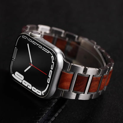 Brown Leather and Stainless Steel Watch Strap, Classic Style