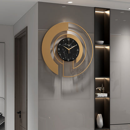 Metallic Patterned Wall Clock