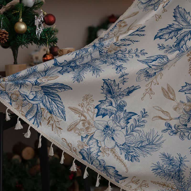 Pastel Floral Sheer Cotton Curtain Panel