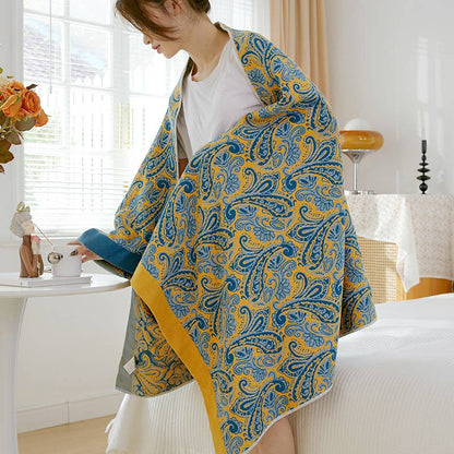 Vibrant Plush Reversible Turkish Cotton Bath Towel - Lusomart
