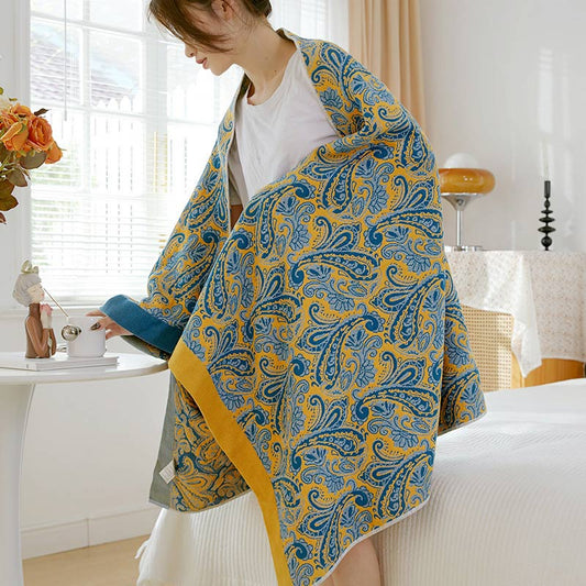 Vibrant Plush Reversible Turkish Cotton Bath Towel - Lusomart