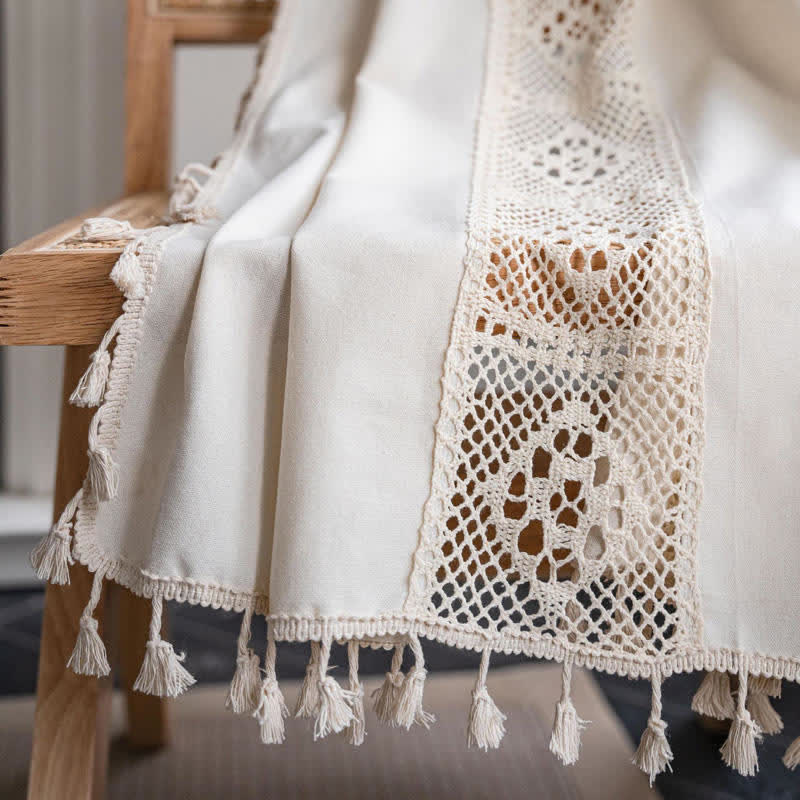 Neutral Semi Sheer Window Curtain Set