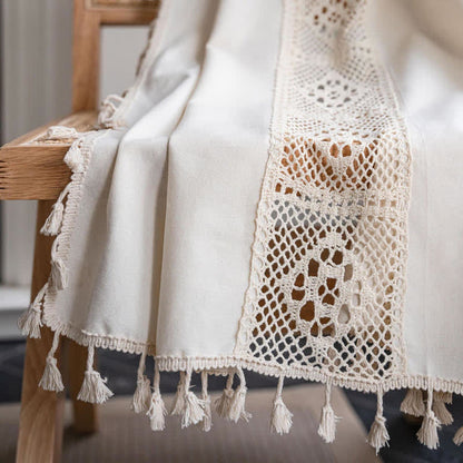 Neutral Semi Sheer Window Curtain Set