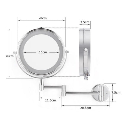 Compact Double-Sided LED Makeup Mirror For Daily Use
