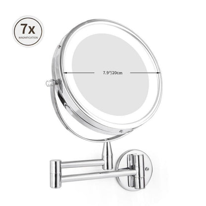 Compact Double-Sided LED Makeup Mirror For Daily Use