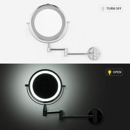 Compact Double-Sided LED Makeup Mirror For Daily Use
