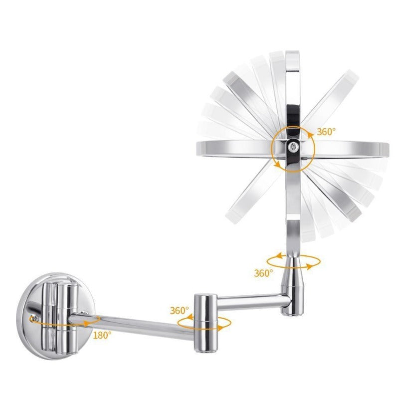 Compact Double-Sided LED Makeup Mirror For Daily Use