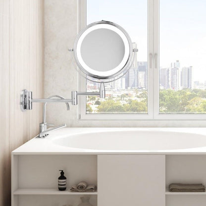 Compact Double-Sided LED Makeup Mirror For Daily Use - Lusomart