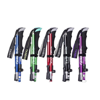 Lightweight Collapsible Hiking Poles With Quick Lock