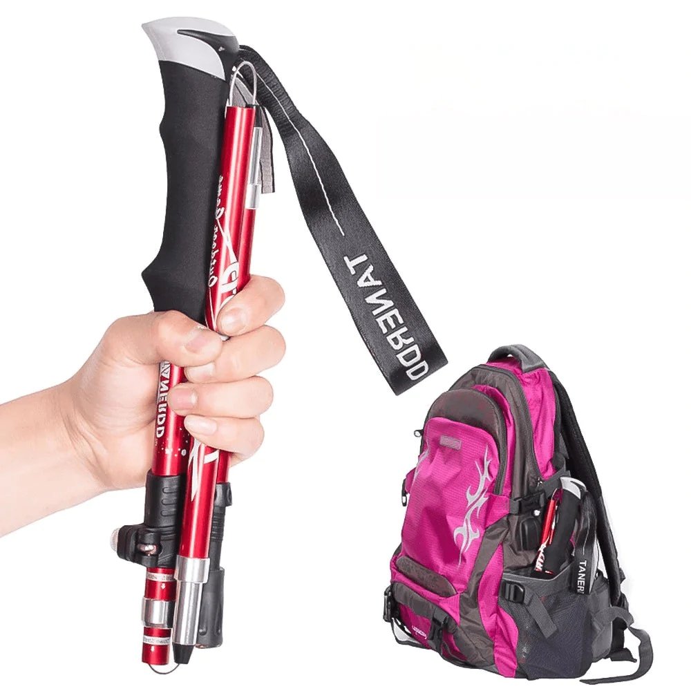 Lightweight Collapsible Hiking Poles With Quick Lock