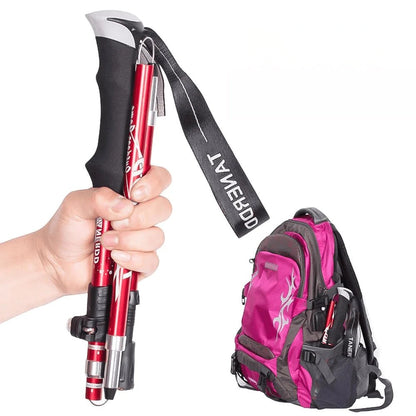 Lightweight Collapsible Hiking Poles With Quick Lock