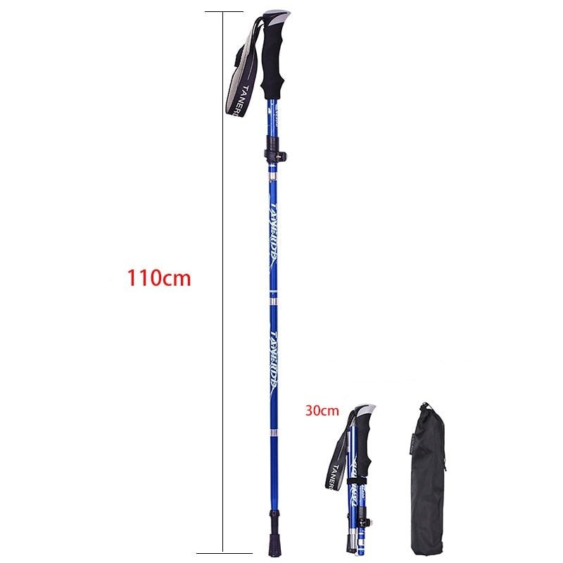 Lightweight Collapsible Hiking Poles With Quick Lock