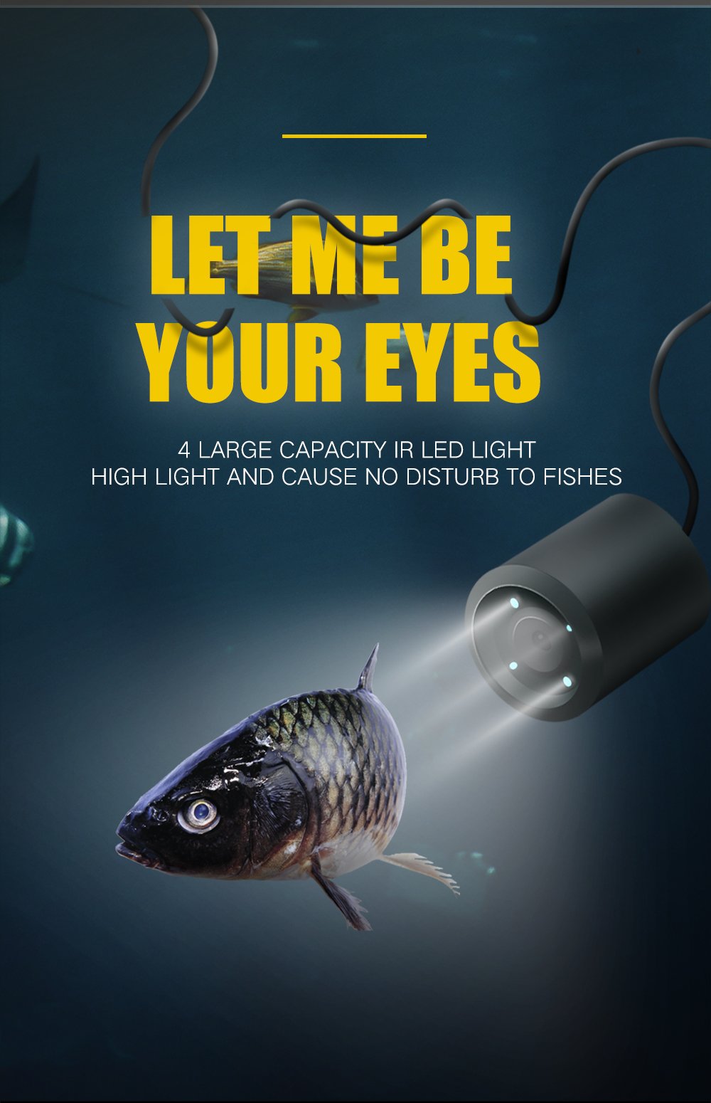 Waterproof Night Vision Underwater Fishing Cam