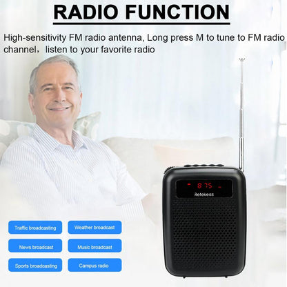 Portable Teacher Voice Amplifier With Audio Playback