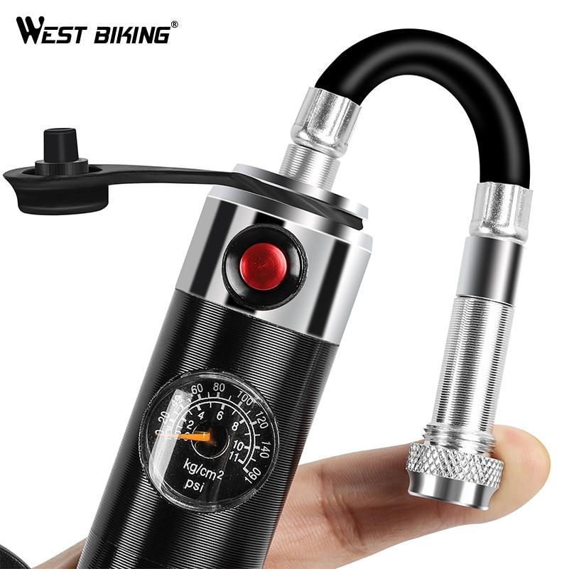 Compact Portable Bike Pump with Hidden Hose Mount