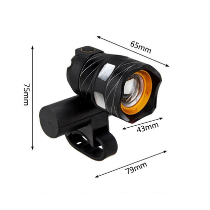 Bright Waterproof USB Bike Front Light With 5 LEDs