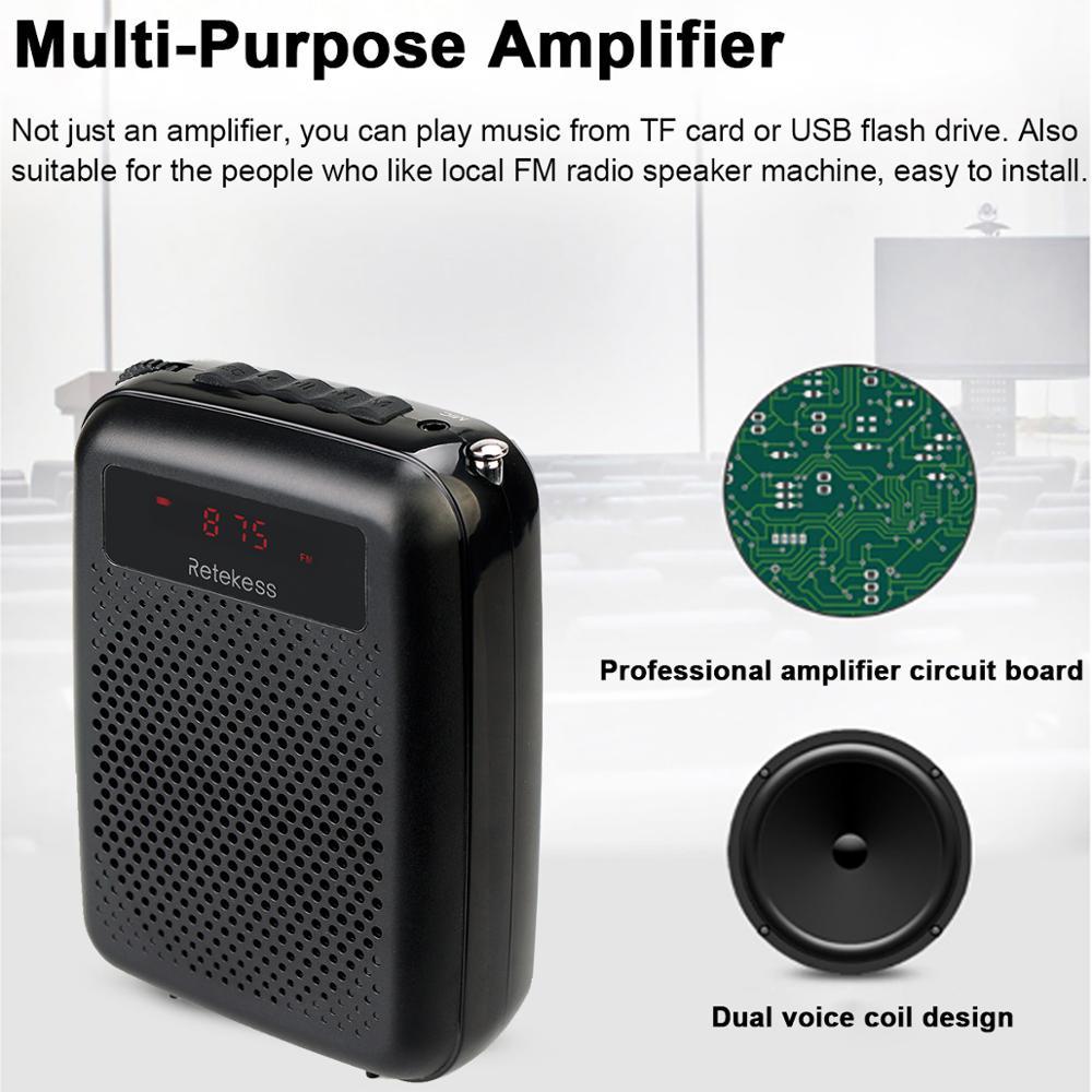 Portable Teacher Voice Amplifier With Audio Playback