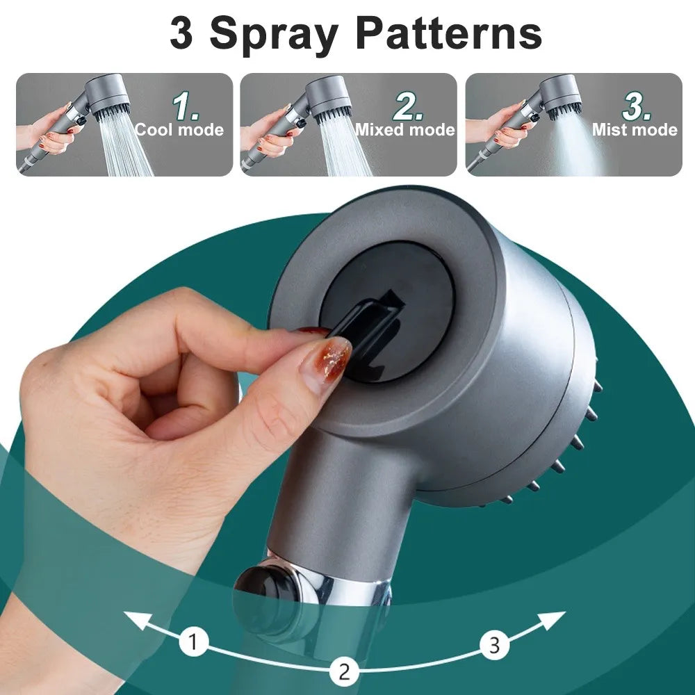 Powerful Turbo Showerhead with Extra Strong Water Flow