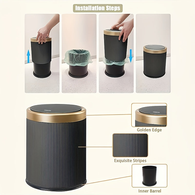 Premium Oval Pedal Bin with Twin Inner Containers