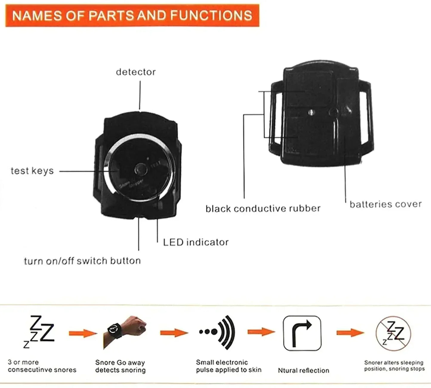 Sleep Tracker Anti Snore Smart Watch Band