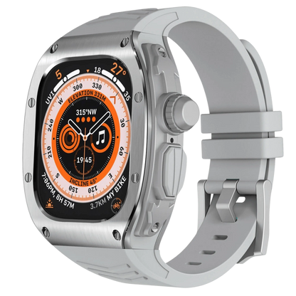 Luxury Metal Case and Soft Strap for Apple Watch Ultra