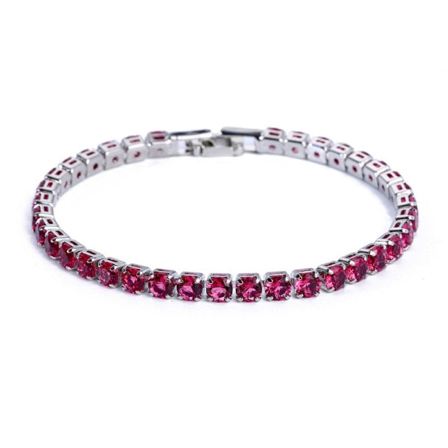 Elegant Chain Tennis Bracelet with Sparkling Zirconia Accents