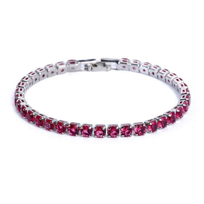 Elegant Chain Tennis Bracelet with Sparkling Zirconia Accents