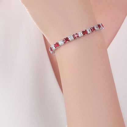 Elegant Chain Tennis Bracelet with Sparkling Zirconia Accents