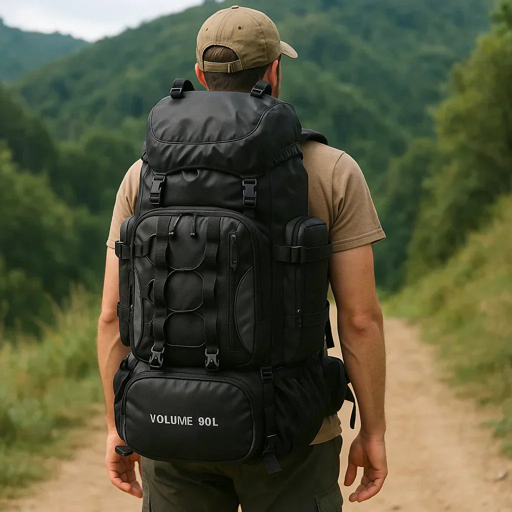 Lightweight 90L Water Resistant Hiking Backpack