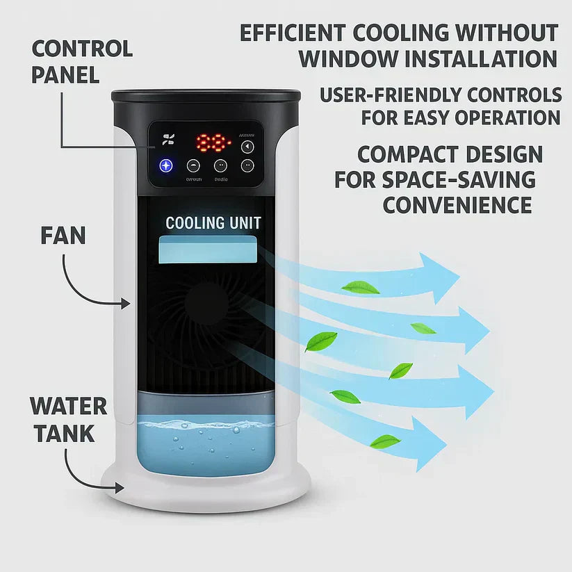 Compact Quiet Portable Air Conditioner For Rooms