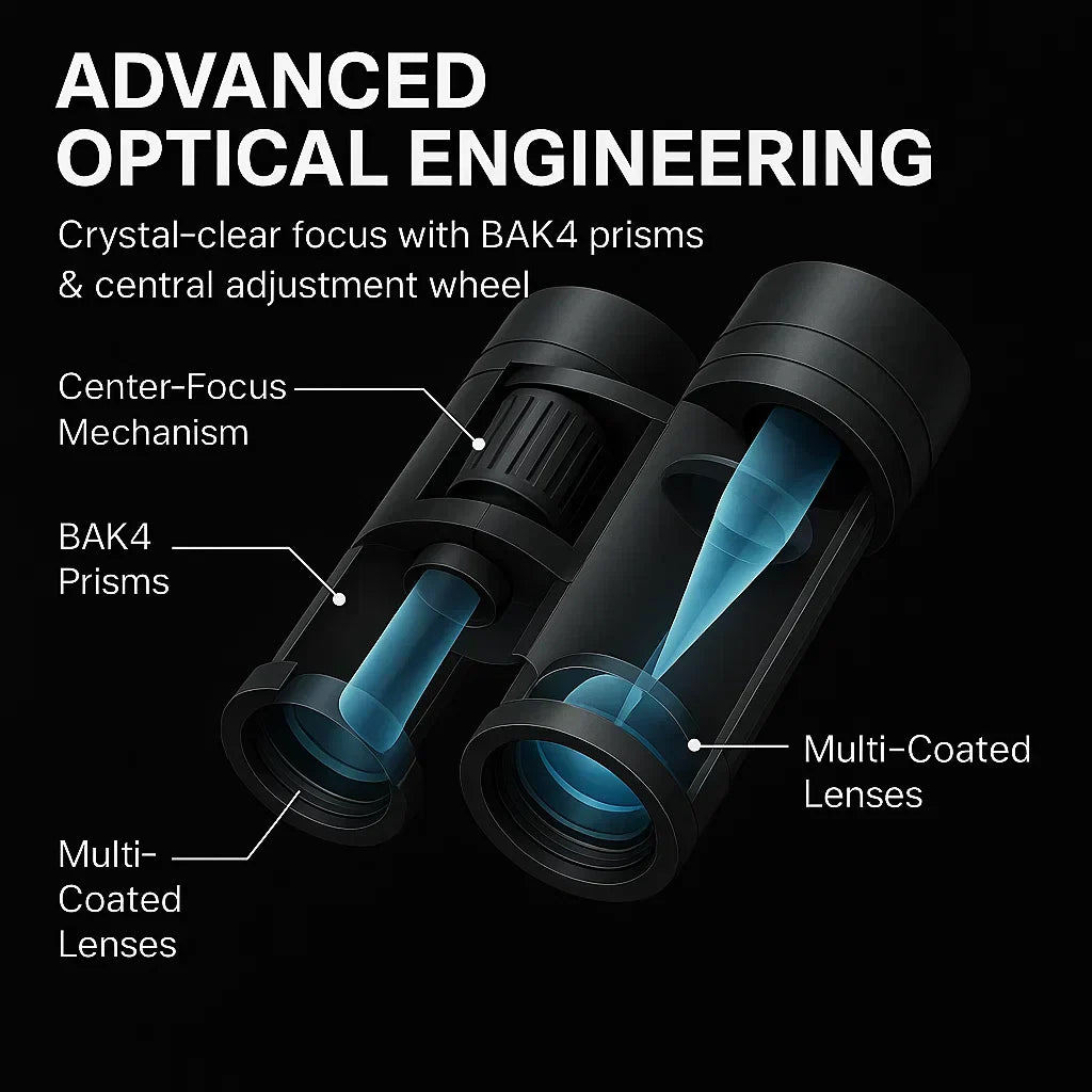 Portable 40x22 Mini Travel Binoculars for Clear Views