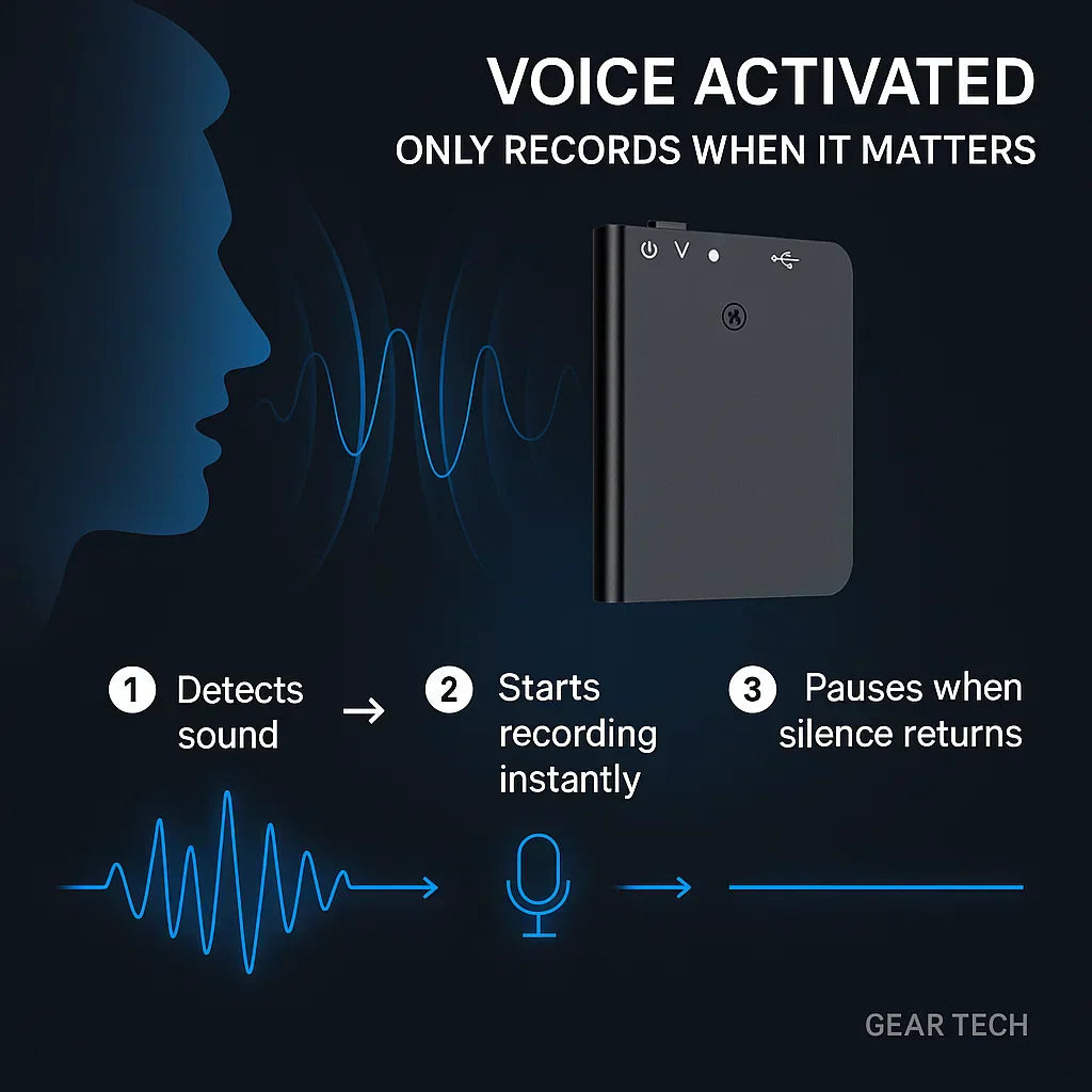 Compact Digital Voice Recorder With Auto Start