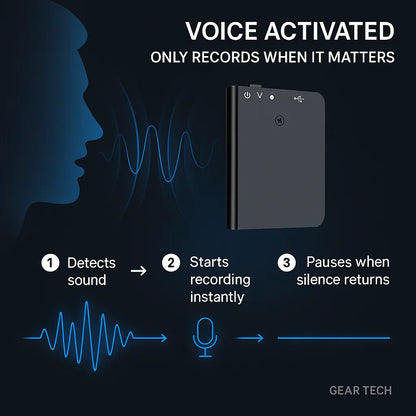 Compact Digital Voice Recorder With Auto Start