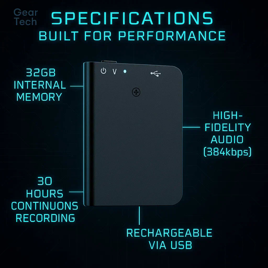 Compact Digital Voice Recorder With Auto Start