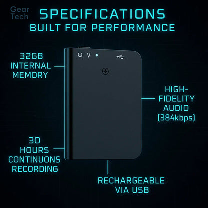 Compact Digital Voice Recorder With Auto Start