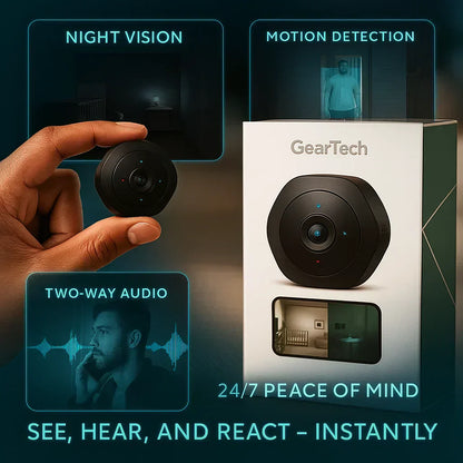 Compact WiFi Home Security Camera 1080P Night Vision