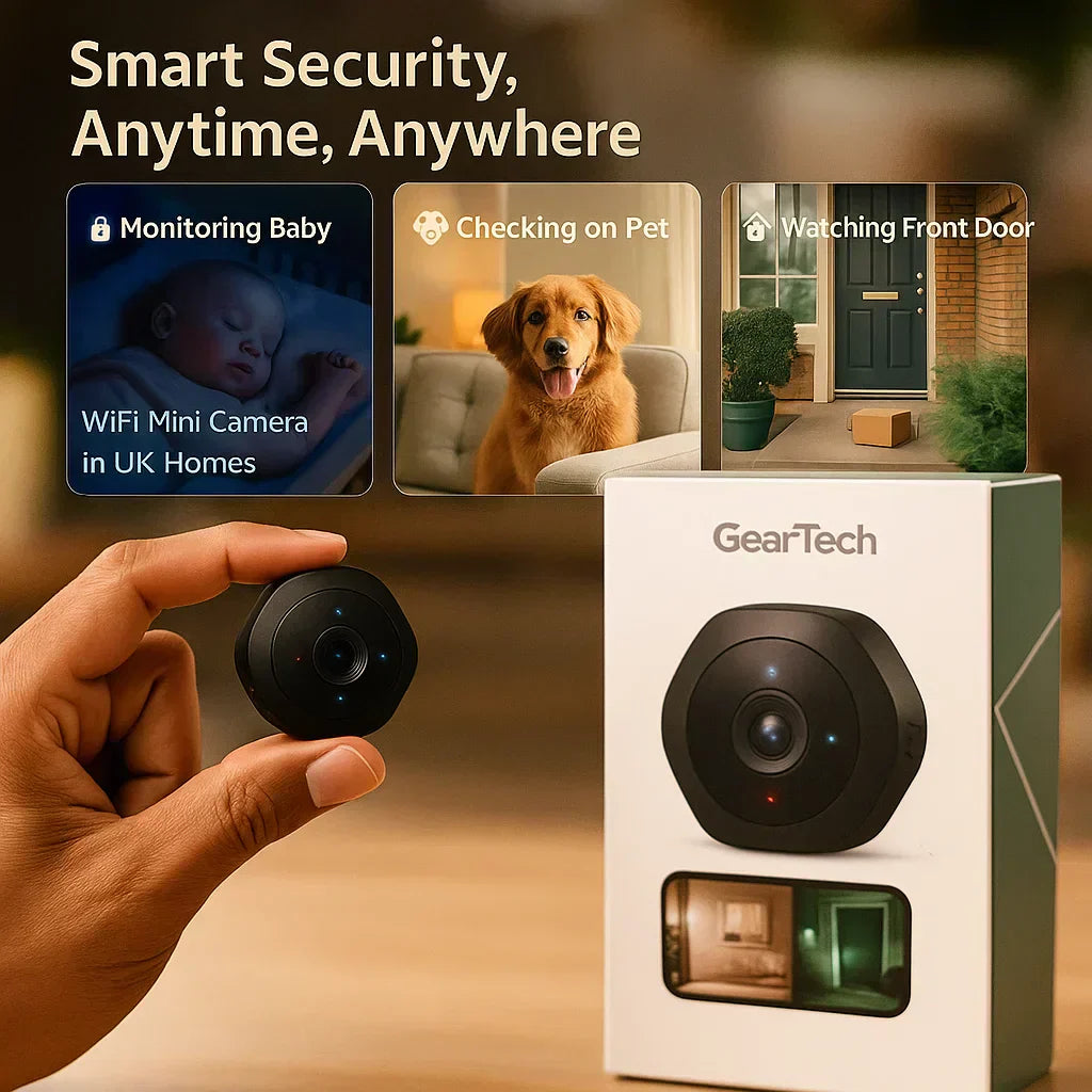 Compact WiFi Home Security Camera 1080P Night Vision