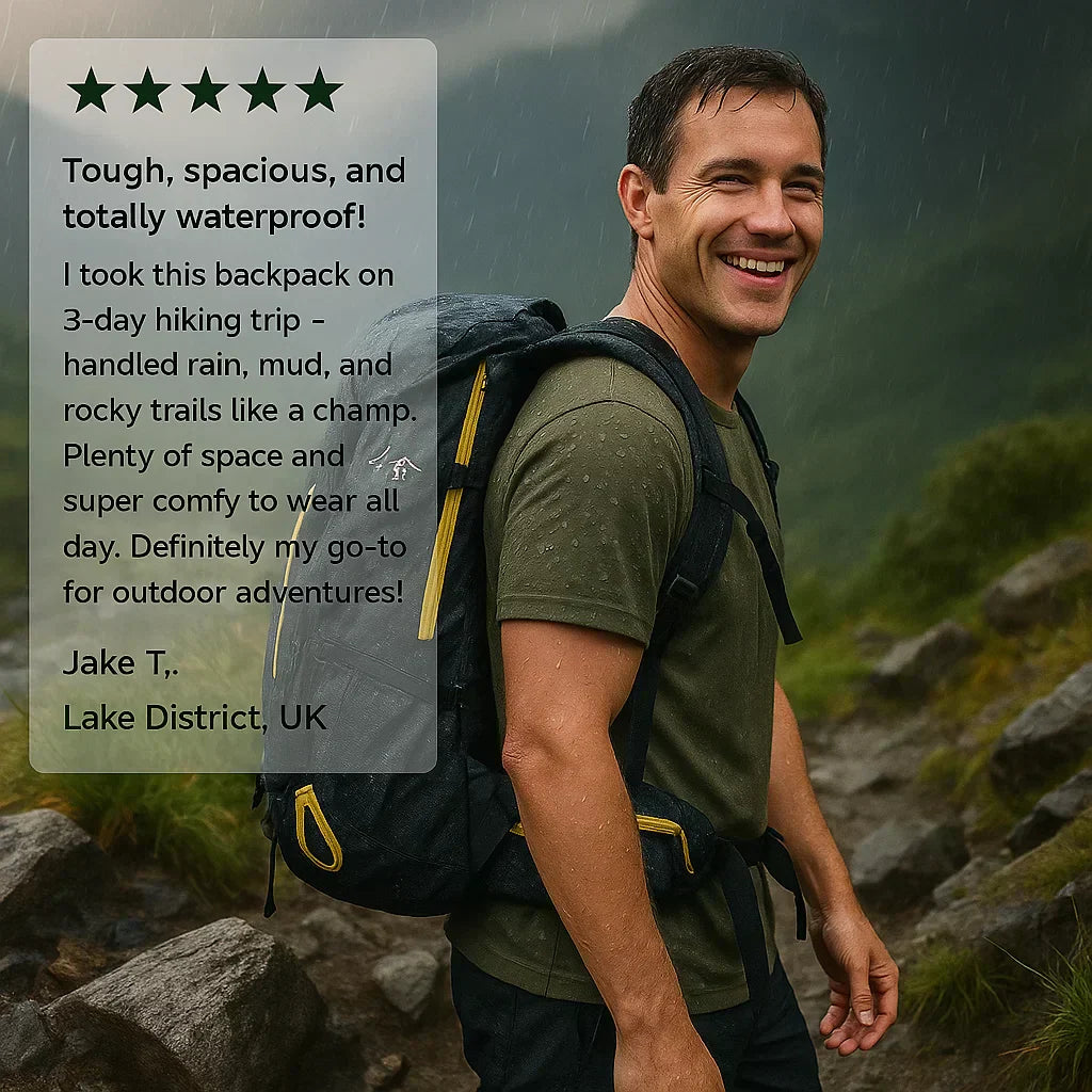 Waterproof 40L Outdoor Trekking Backpack With Extra Compartments